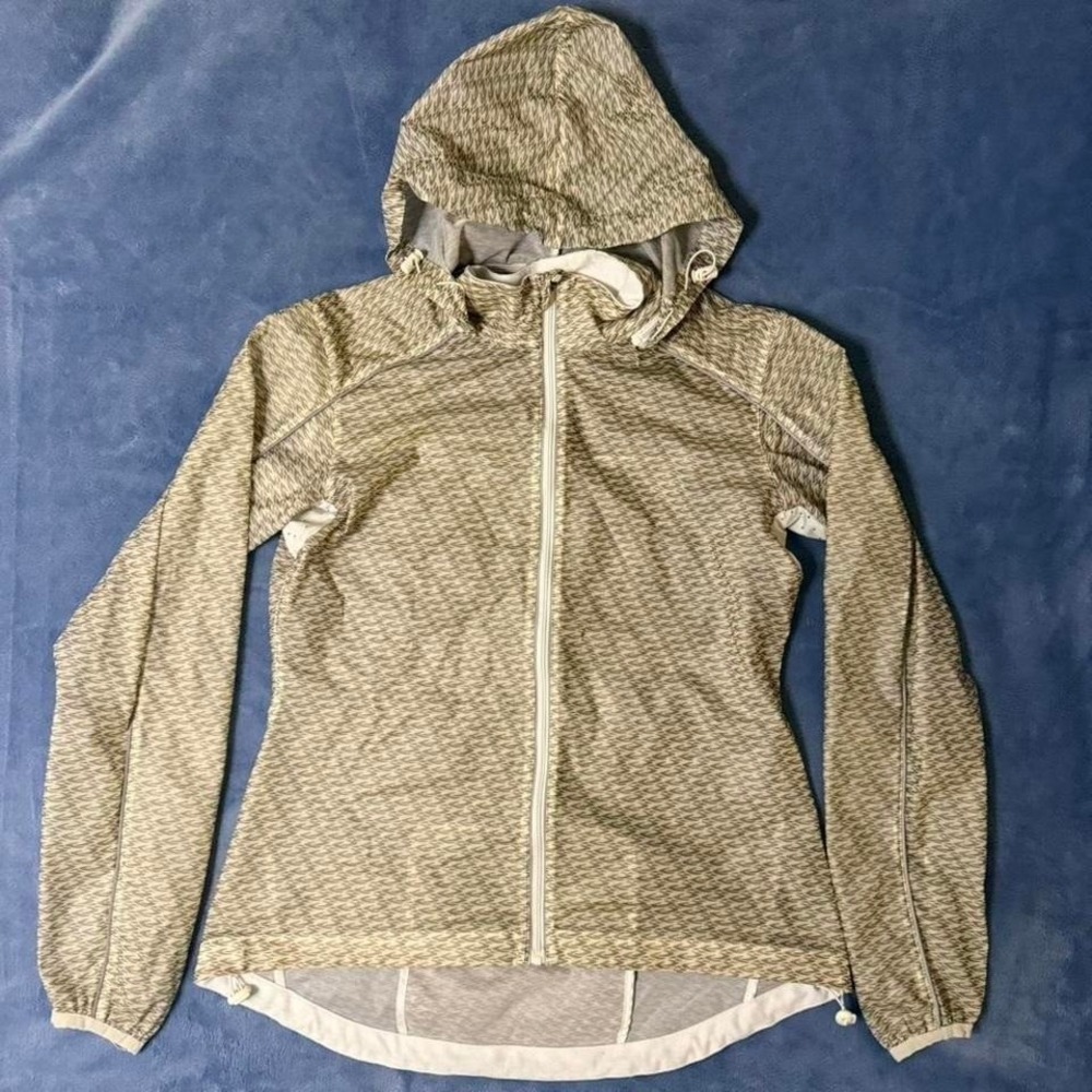 Sugoi white + green windbreaker jacket women size s